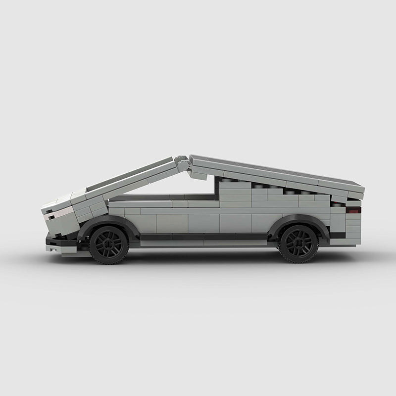 Light gray cyberpunk Tesla