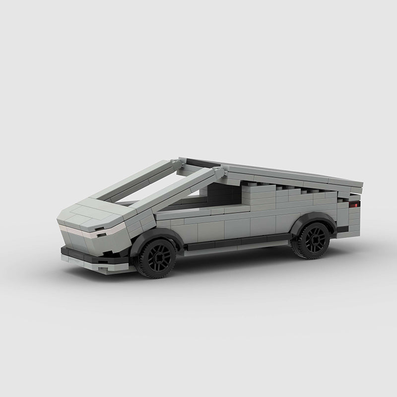 Light gray cyberpunk Tesla