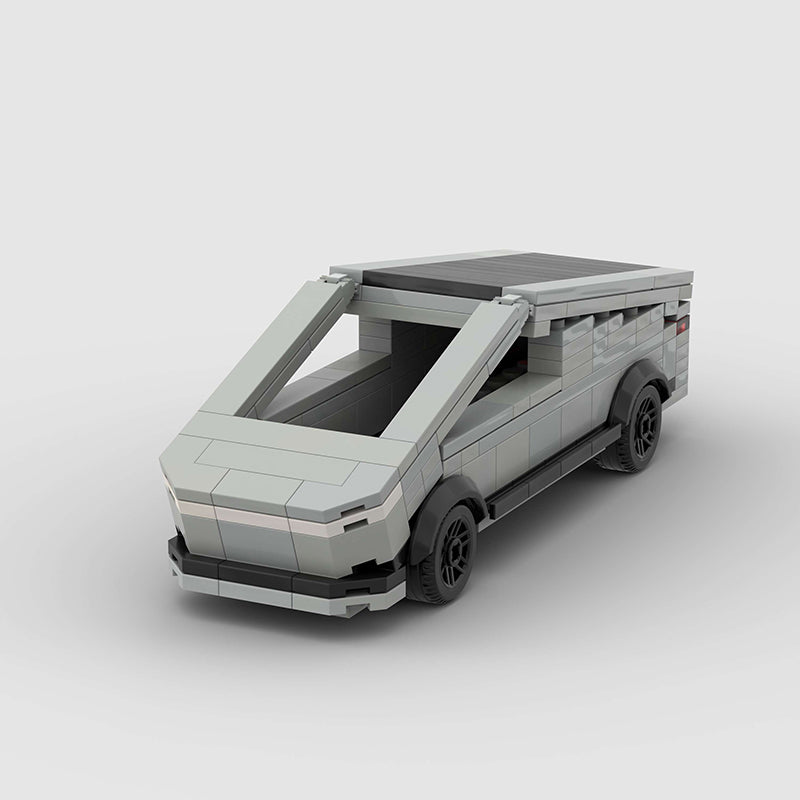 Light gray cyberpunk Tesla
