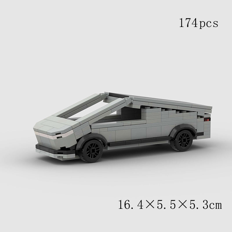 Light gray cyberpunk Tesla